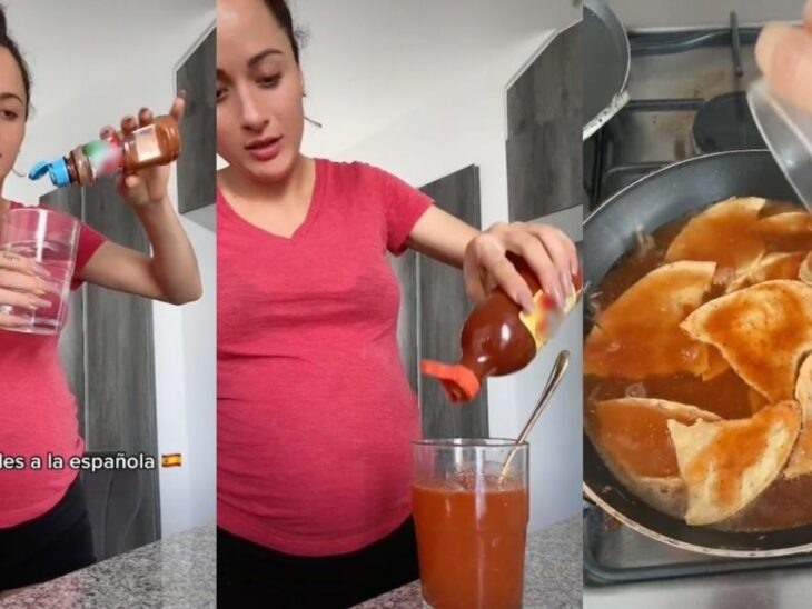 Spanish preparing chilaquiles