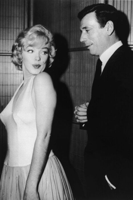 Monroe con Yves Montand