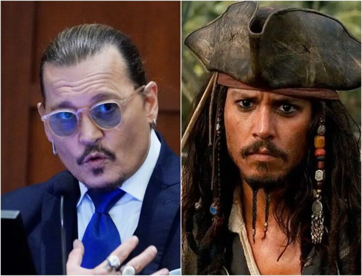 Johnny Depp as Jack Sparrow in Pirates of the Caribbean