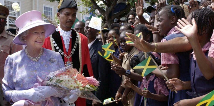 la reina Isabel en Jamaica