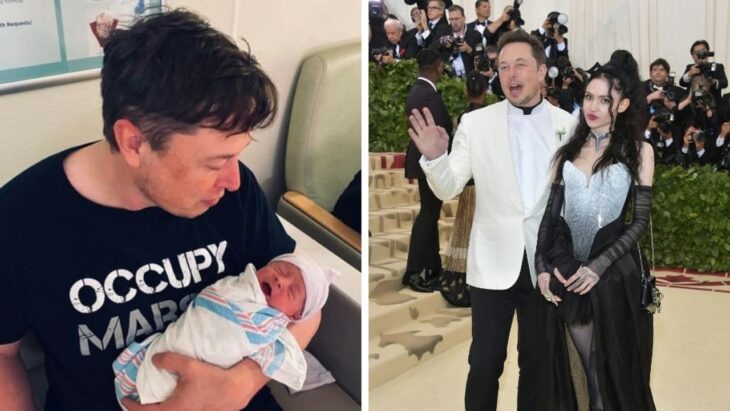 Elon Musk cargando a Exa Dark Sideræl-Elon Musk y Grime en la Met Gala