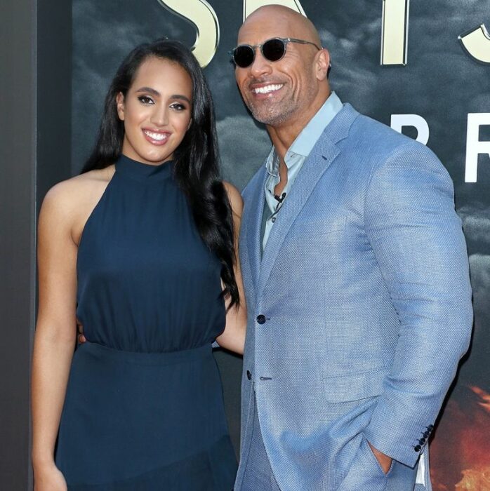 Dwayne Johnson junto a su hija Simone