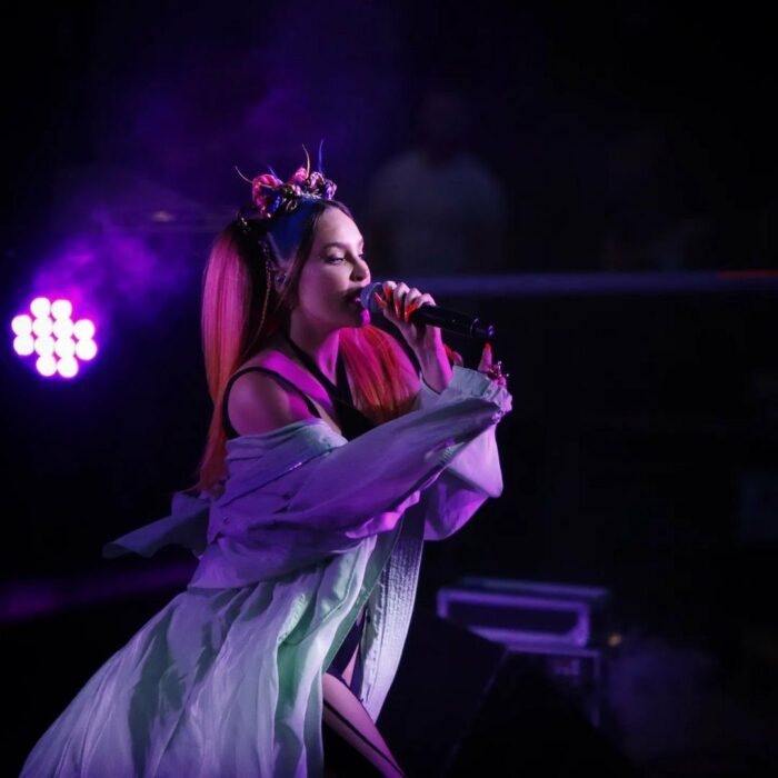 Belinda en su presentación en el festival MADO en Madrid, España 