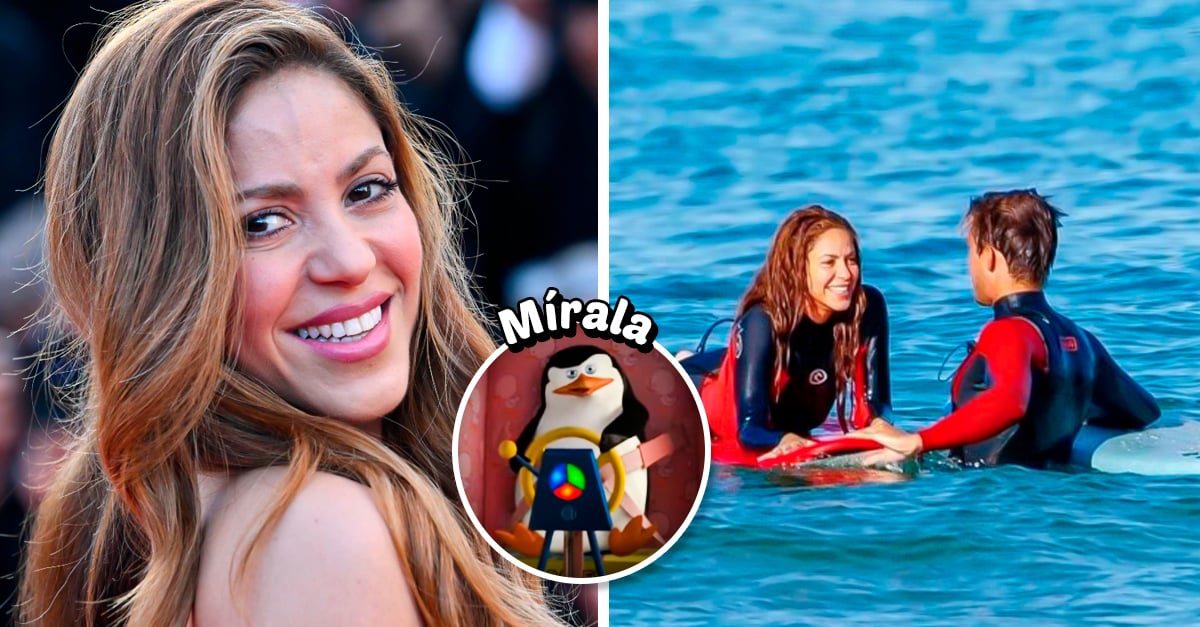 After their separation they capture Shakira very smiling with a mysterious man on the beach