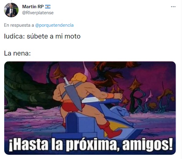 meme hasta la próxima de la niña en moto