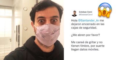 ¡Sáquenlo de ahí! Chico se queda encerrado en el banco y pide auxilio por Twitter