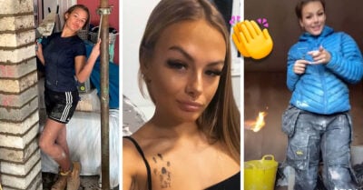 Francesca Hawley, la chica que se enorgullece de ser albañil al igual que su papá