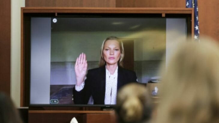 Kate Moss testificando en el juicio de Amber Heard vs Johnny Depp 