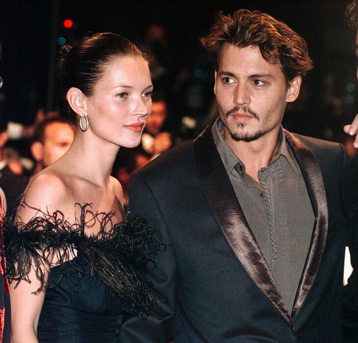 Johnny Depp junto a Kate Moss durante su noviazgo en los años 90´s 