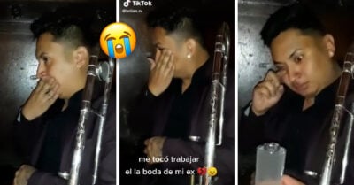 Músico llora al enterarse que estaba trabajando en la boda de su exnovia