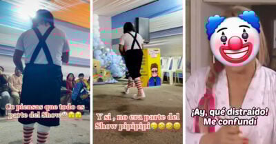 ¿Y qué tan distraído eres? Payaso se da cuenta a medio show que se equivocó de fiesta