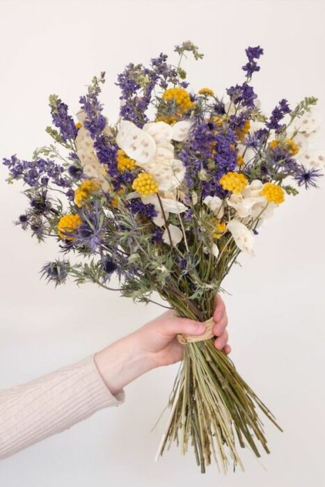 trigo ;15 Hermosos ramos de lavanda para llegar al altar 