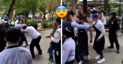 Se desatan una pelea campal en un restaurante; comensales acusan a mesera de quemar a una bebé