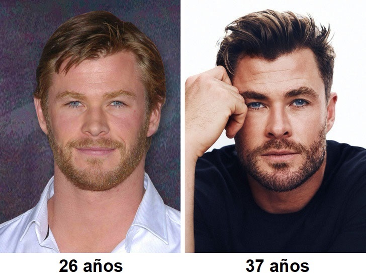 Chris Hemsworth antes y después