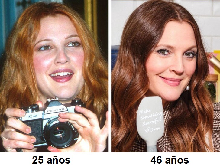 Drew Barrymore antes y después