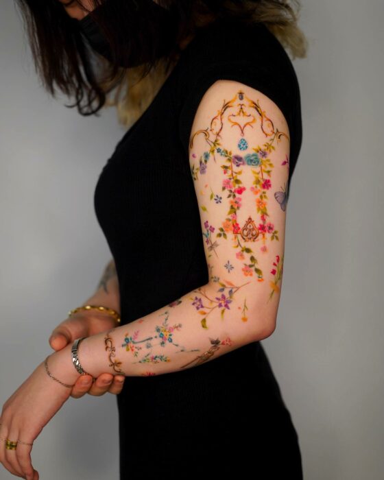 jardín ;15 Lindísimos tatuajes florales para hacer de tu cuerpo un edén