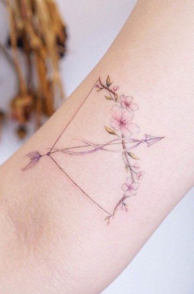 arco ;15 Lindísimos tatuajes florales para hacer de tu cuerpo un edén