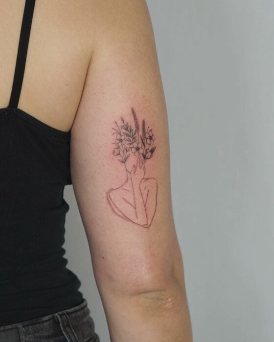 cabeza ;15 Lindísimos tatuajes florales para hacer de tu cuerpo un edén