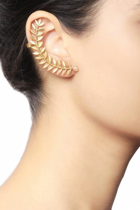 ear cuff hoja de helecho