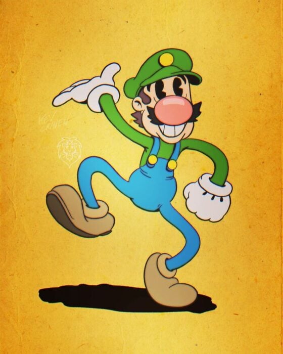 Luigi en rubber hose