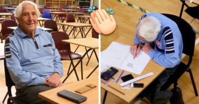 ¡Genio! Abuelito aprueba el examen más difícil de matemáticas con la calificación más alta