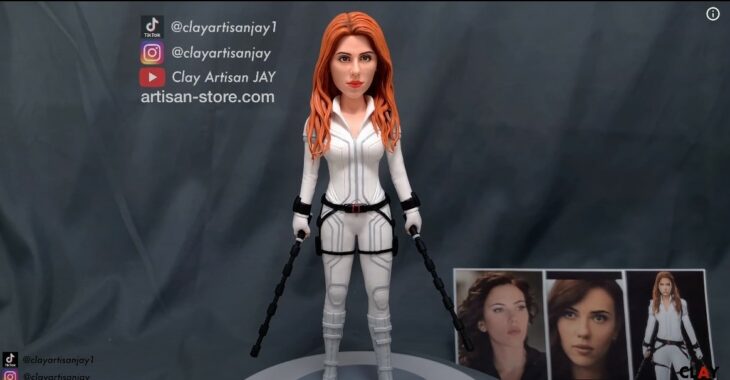 Black Widow ;Artista crea increíbles figuras de arcilla con personajes de la cultura pop