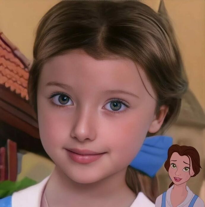 Bella ;Así se verían las princesas de Disney si fueran niñas de verdad