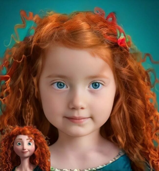 Merida ;Así se verían las princesas de Disney si fueran niñas de verdad