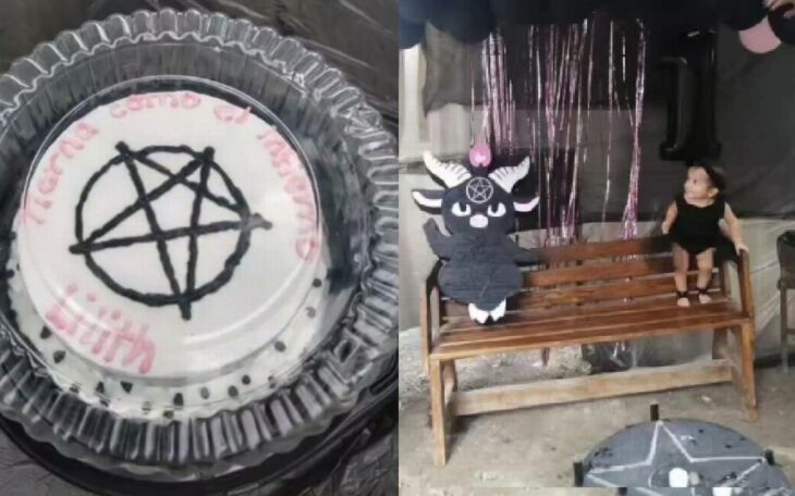 baby Lilith pentagram cake