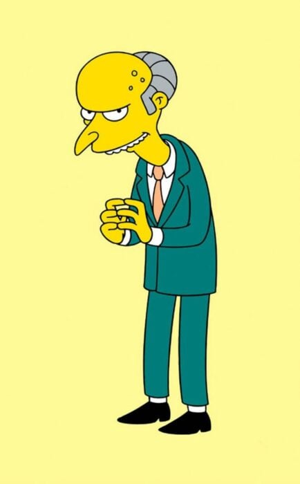 Imagen del Sr. Burns, personaje de "Los simpsons" 