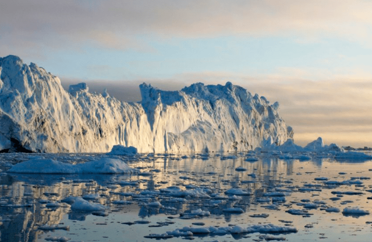 Imagen que muestra una parte del sector euroasiático del océano Ártico