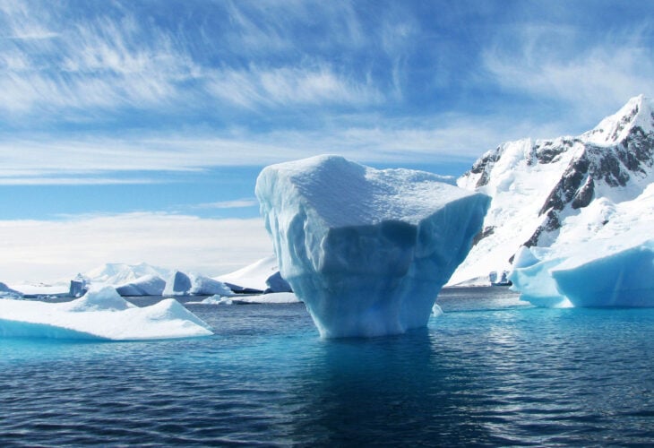 imagen que muestra el deshielo del Ártico 