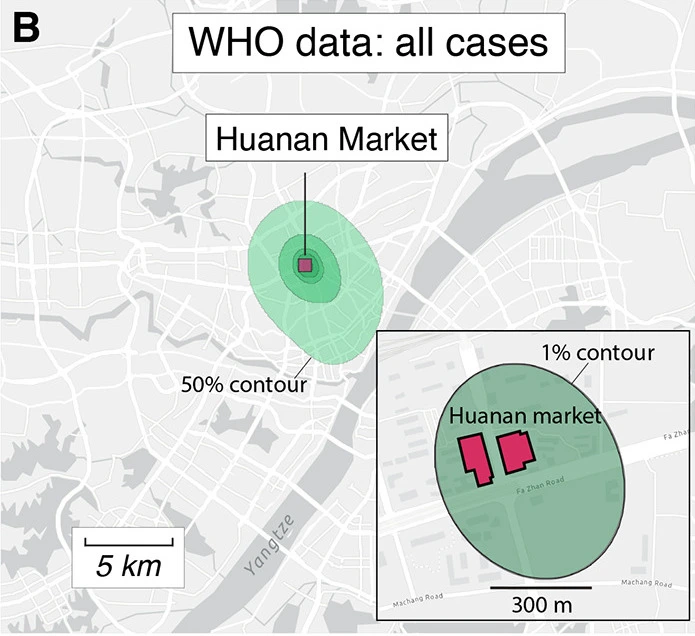 Identifican el local exacto del mercado de Wuhan en donde pudo haber nacido el covid