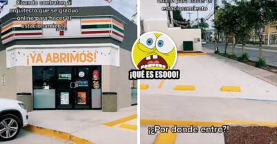 ¿Y por dónde entro? Inauguran 7-Eleven pero se les olvidó la entrada al estacionamiento