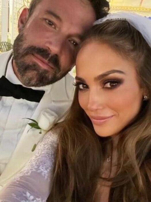 Jennifer Lopez y Ben Affleck recién casados 