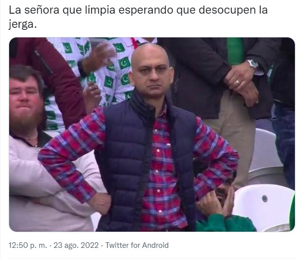 meme de una persona quejándose de la falda de jerga 