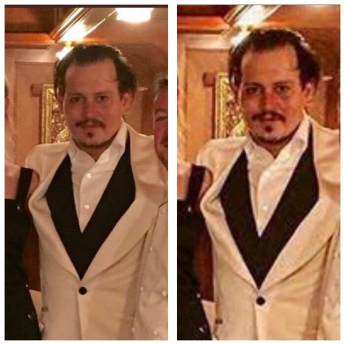 Altered photos of Johnny Depp after his trial with Amber Heard 