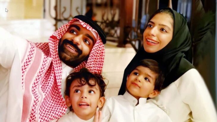 Salma al-Shehab y su familia