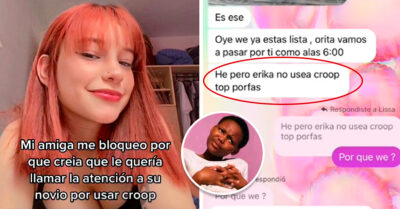 Celosa nivel… Su amiga la bloqueó por usar crop top porque “incomodaba” a su novio