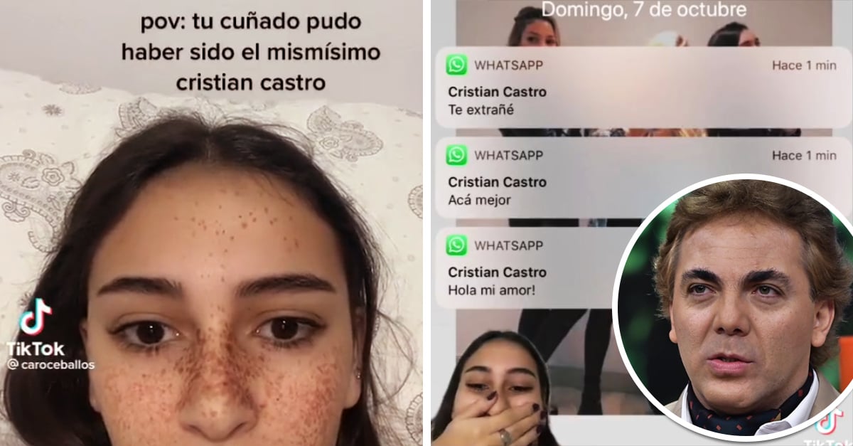 Girl exhibits messages with which Cristian Castro tried to link to his sister