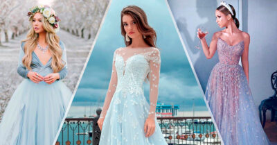 10 Hermosos vestidos azules para sentirte como cenicienta el día de tu boda