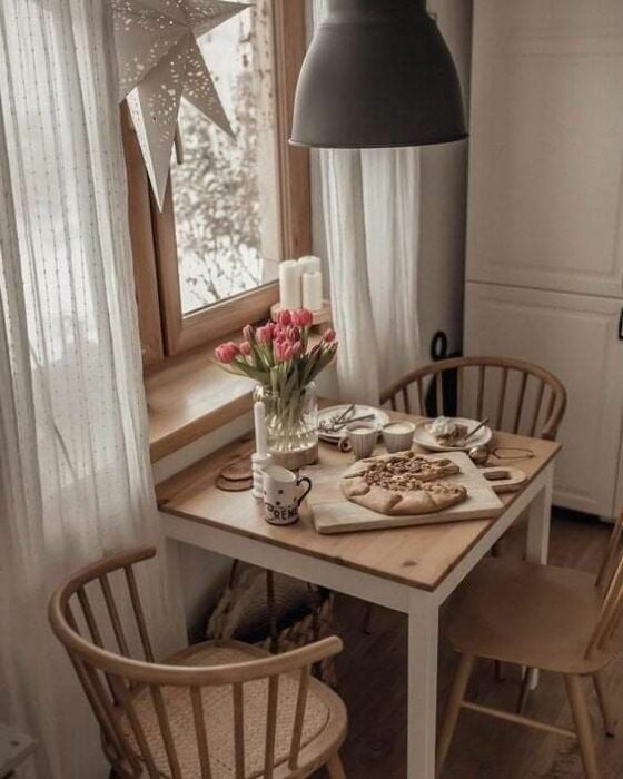 dining room by the window