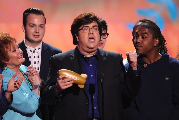 Dan Schneider at awards ceremony