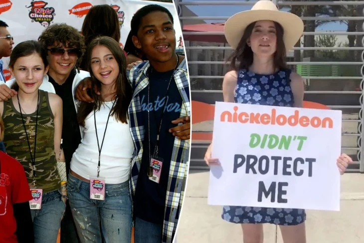 Alexa Nikolas, ex-Zoey 101 actress protests outside Nickelodeon against child abuse