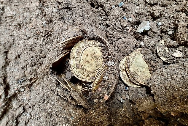 Lucky!  They find treasure of gold coins while remodeling their house