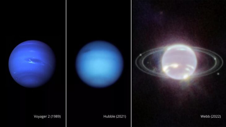 La asombrosa imagen de Neptuno y sus anillos captada por el telescopio James Webb