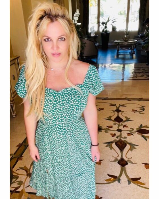 britney spears vestido verde