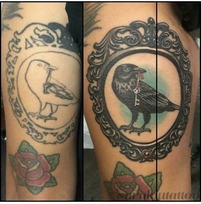 Enhanced Raven Tattoo