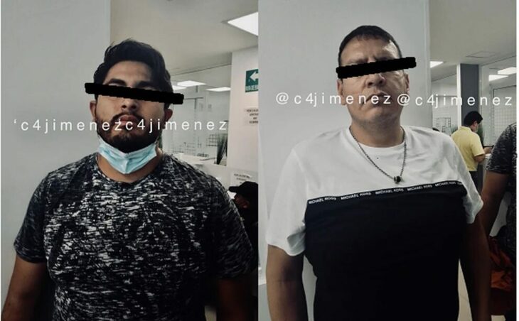 Fotografía del par de hombres que agredió a Alfredo Adame 