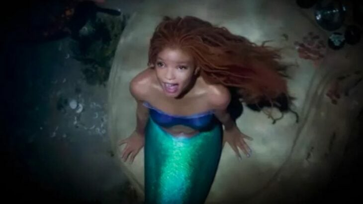 HAlle Bailey characterized in her role as The Little Mermaid
